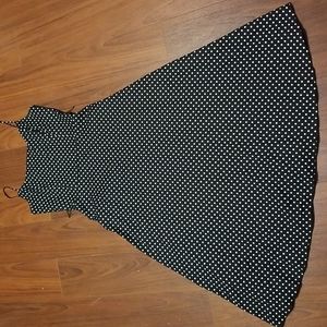 Black & white polka dot vintage dress